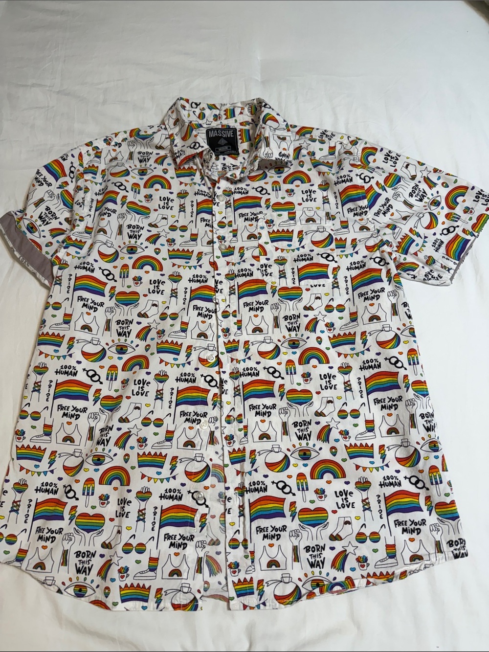 Massive Med Pride Print Short Sleeve Shirt